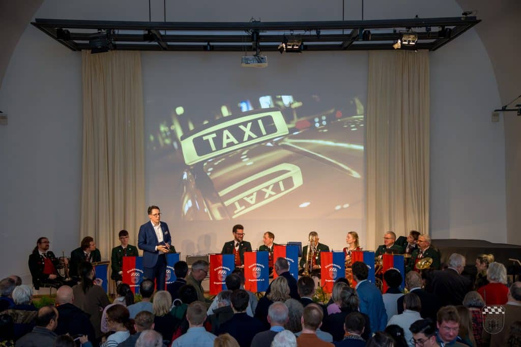 TAXI-Schild auf Leinwand