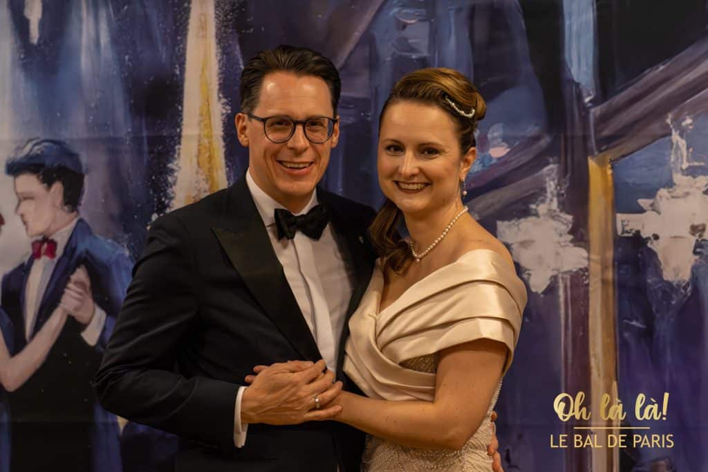 Oberbürgermeister Christian Moser mit Ehefrau als elegantes Paar auf Ball