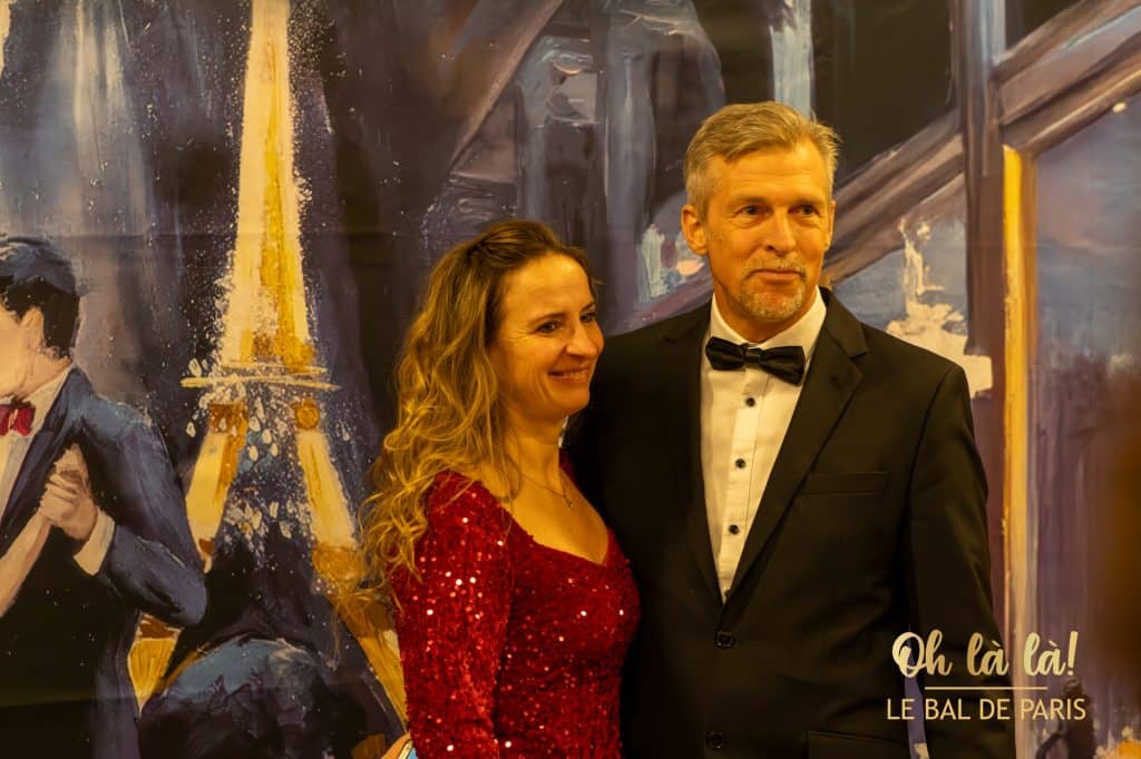 Elegant couple at ball