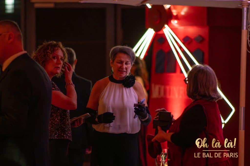 Elegant women at gala