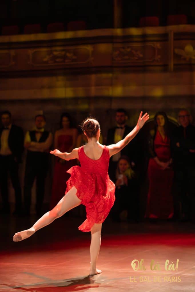 Ballet dancer in red dress