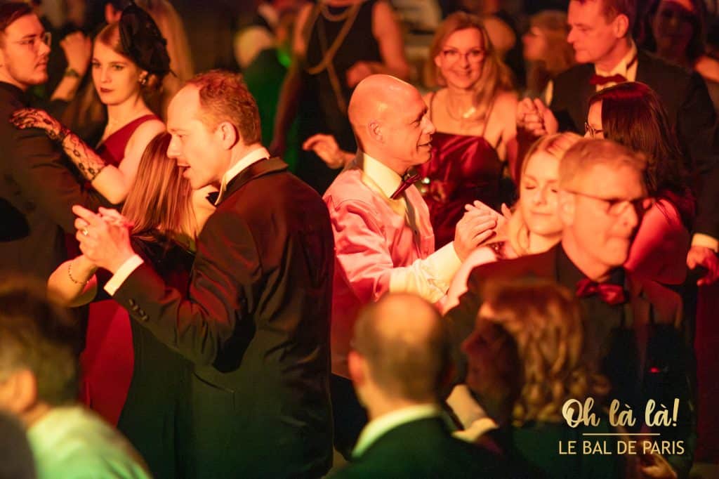 Ballroom dancers elegant formal attire