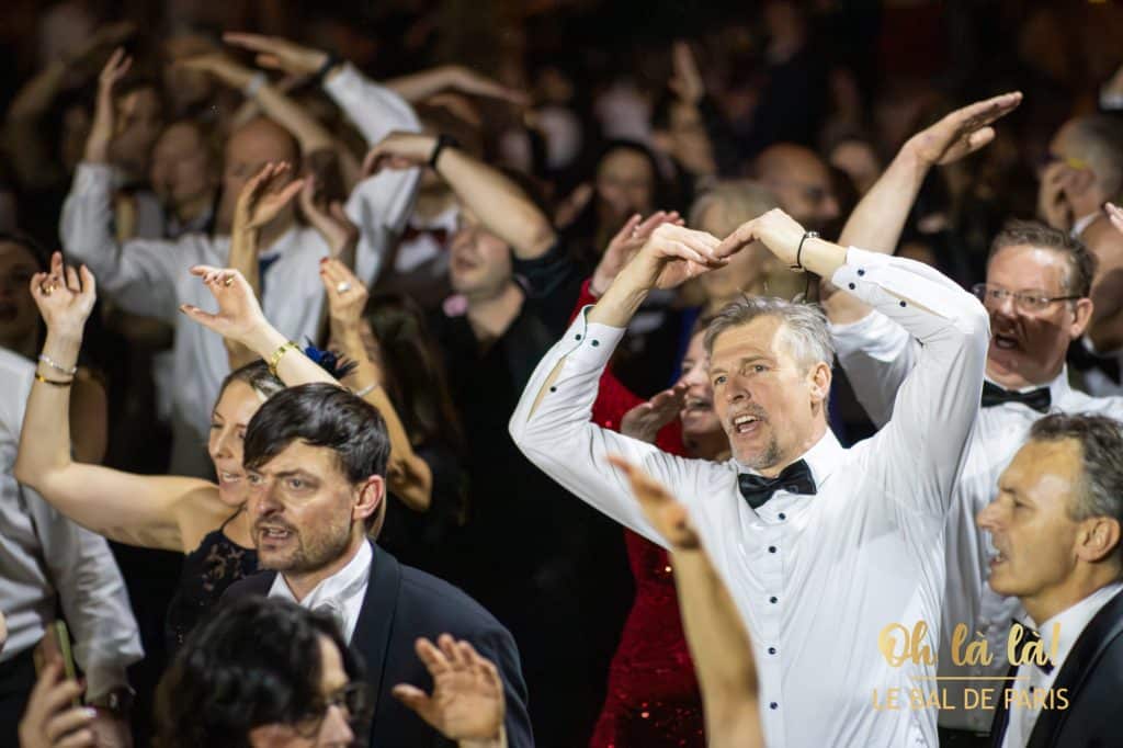 Festival attendees dancing joyfully